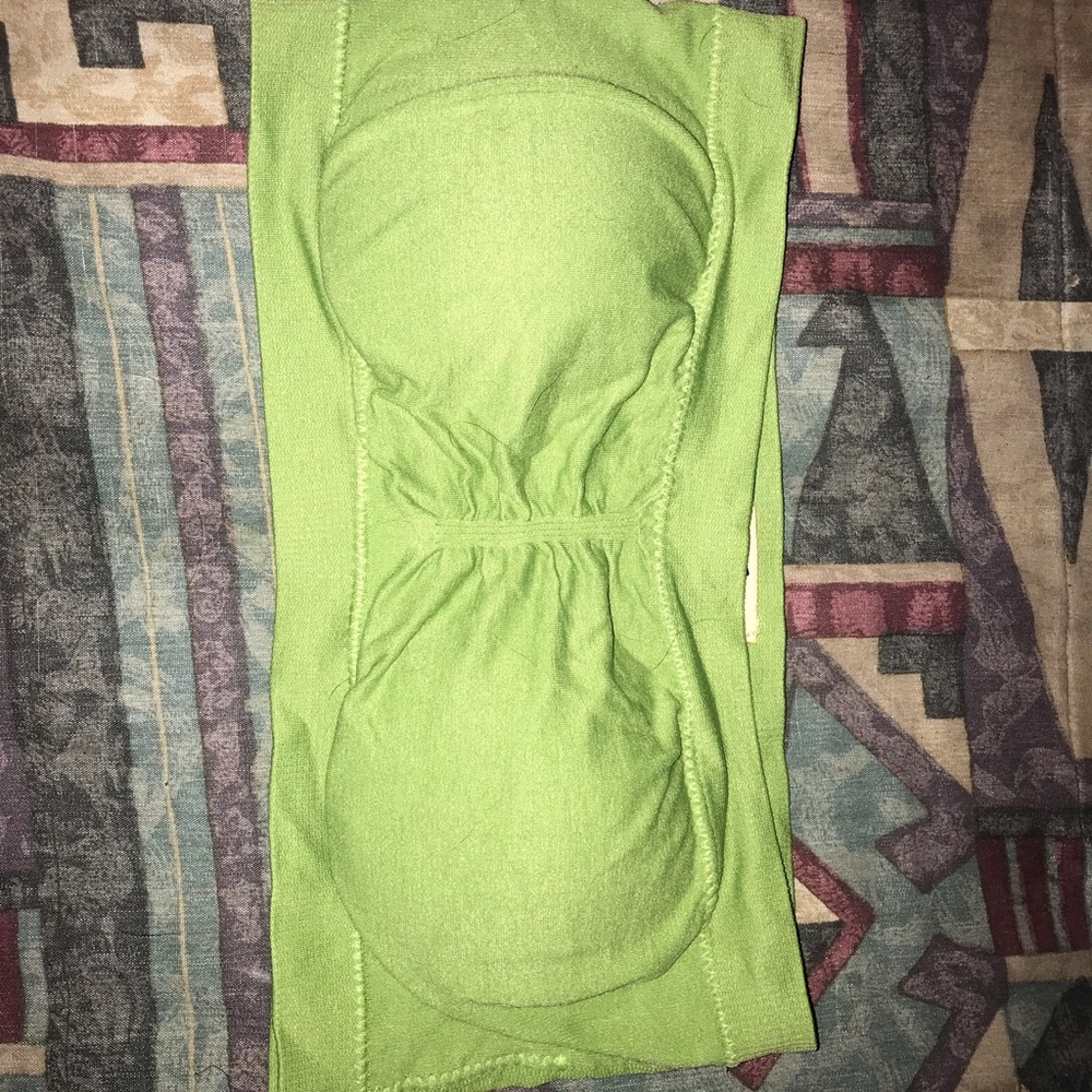 Green bandeau bra